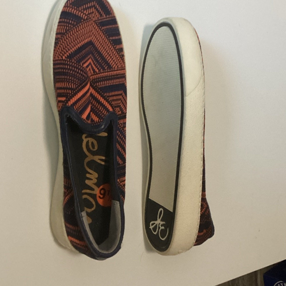 Circus by Sam Edelman Geometric Orange and Navy Flats